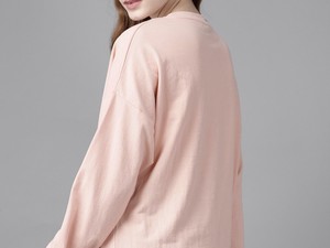 Sudadera Oversize para Mujer, Corte Holgado, Manga Larga, Mezcla de Algodón Suave, Top Informal para Uso Diario, Logotipo Personalizado, Venta al Por Mayor - Product Image 2