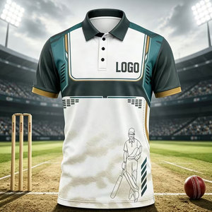 Custom Polo <b>Shirt</b>, Name Number Logo Printable, Lightweight Quick-Dry Moisture-Wicking Athletic Top, Suitable for Cricket Footbal - Product Image 2