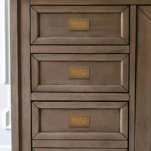 Square Brass Cabinet Knobs for Drawers and <b>Cupboards</b>,Diameter,Vintage Brass Finish <b>Metal</b> Knobs - Product Image 4