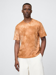 Premium Mens <b>Tie</b> Dye Cotton T Shirt Short Sleeve O <b>Neck</b> Regular Fit Casual Jersey Knitted Orange Patterned Streetwear Fashion To - Product Image 1