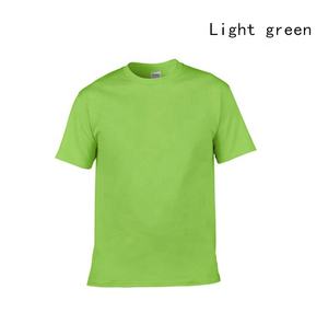 T-shirt en coton 100 % col en V à manches courtes pour homme, bleu, avec logo personnalisé, OEM, vente chaude, motif uni, en tissu éponge, pour garçon, votre propre marque - Product Image 4