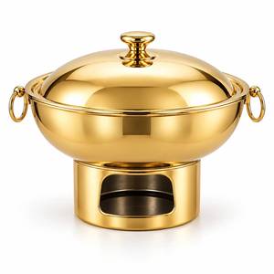 Vertical Wire Cage Gold And Black Chafing Dish Buffet Server Premium Food <b>Warmers</b> And Casseroles For Restaurant Party - Product Image 5
