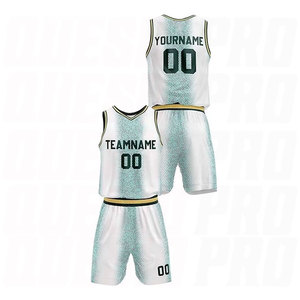 Maillots de basket-ball personnalisables en polyester vert foncé demi-ton, uniformes de sport pour hommes, design en maille respirante - Product Image 3