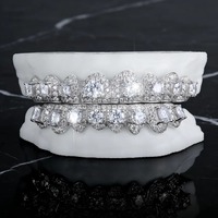 Grillz dentaire de luxe en Moissanite VVS, bijoux dentaires en or personnalisés pour rappeurs et influenceurs, disponible à prix abordable