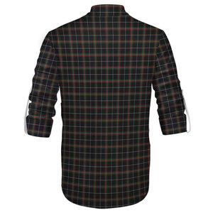 Chemise à manches longues traditionnelle écossaise pour homme, motif tartan Jacobite du clan O'Brien, style Ghillie Kilt, à lacets, best-seller - Product Image 3