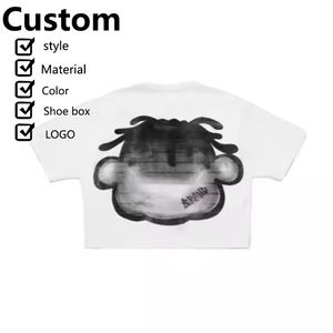 Camisetas de estilo hip-hop para hombre, de moda, con cortes ajustados, tela gruesa 100% algodón, gráficos impresos en DTG. - Product Image 2