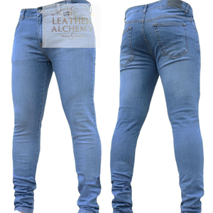 Men Relaxed Fit <b>Denim</b> Jeans Durable Cotton <b>Material</b> Modern Street Style Fashion Everyday Wear <b>Denim</b> Bottoms - Product Image 6