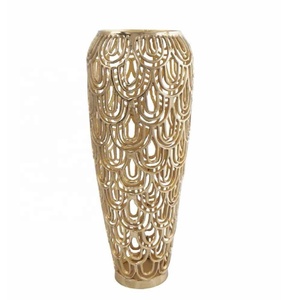 Jarrón de suelo de aluminio de alta calidad, Metal moderno de jarrón de mesa, florero moderno de aluminio, maceta decorativa de aluminio - Product Image 5