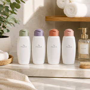 Flacon de shampooing en plastique blanc avec bouchon à clapet pour les soins capillaires, le lavage corporel, l'emballage cosmétique, fabricant au Vietnam - Product Image 3