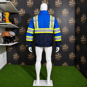 <b>Men</b> High Vis Reflective <b>Jacket</b> Fluorescent Safety Work <b>Jacket</b> Water Resistant Outdoor Construction <b>Utility</b> Apparel Custom Logo - Product Image 5