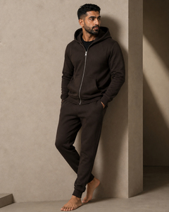 Mens soft zip hoodie created for warmth comfort and freedom of movement with a clean modern appearance for daily use OEM - Product Image 5