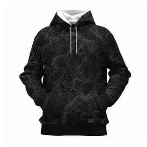 Sweat à capuche thermique en molleton numérique pour homme, à manches longues, pour l'hiver, avec impression personnalisée OEM - Product Image 1