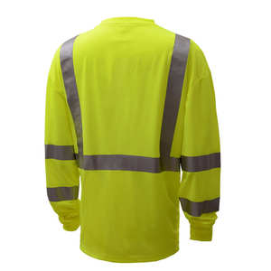 Camiseta de Trabajo de Alta Visibilidad para Construcción, Manga Corta, Invierno, Reflectante, con Cinta Reflectante, Ropa de Seguridad - Product Image 5