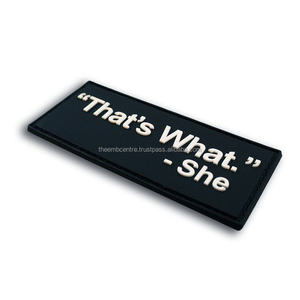 Parches de goma de Pvc Logotipo impreso personalizado Insignias de goma de moda Pvc para la venta Hecho en Pakistán tela de sarga - Product Image 2