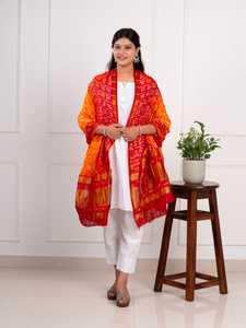 Dupatta en soie d'art de qualité supérieure pour femmes, dupatta ethnique traditionnelle de créateur, tissu doux, dupatta pour occasions spéciales - Product Image 4