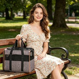 Borsa da Viaggio Regolabile in Alluminio per Animali Domestici con Ruote per un Facile Trasporto - Product Image 1