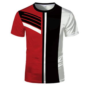 T-shirt pour homme en coton et polyester, respirant, séchage rapide, manches courtes, impression numérique, fabricant OEM - Product Image 1