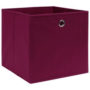 Cajas de almacenamiento de tela roja oscura 4 piezas 12,6 "x 12,6" x 12,6 "Tamaño para organizar ropa - Product Image 2