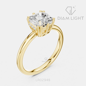 Bague de fiançailles en diamant de laboratoire taille coussin certifié IGI 1,75 carat, or blanc 14 carats, couleur F+, clarté VS+, bague de promesse, cadeau pour femme - Product Image 6