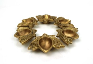 Nirmala Handicrafts Traditional Handcrafted Brass Diya Shape Indian Oil <b>Lamp</b> for Home Temple Mandir Diwali Decor Festive Return - Product Image 1