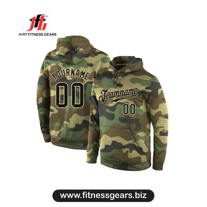Sudadera con Capucha de Camuflaje para Hombre, Personalizada con Nombre y Número, Impresión por Sublimación, Corte Regular, Ropa Casual de Otoño - Product Image 1