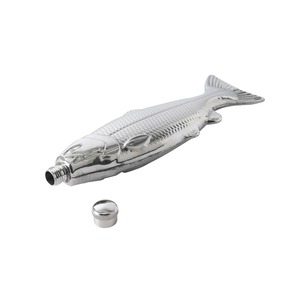 กระติกน้ำรูปปลาสีเงิน กระติกเหล้าวิสกี้โลหะทันสมัย เหมาะสำหรับเป็นของขวัญสำหรับคนรักการตกปลา และเป็นของตกแต่งสำหรับตั้งโชว์ในบาร์ - Product Image 2