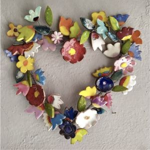 Handmade Antique Copper Metal <b>Wall</b> Wreath Thistle Oak <b>Leaf</b> Design Rustic Iron <b>Decorative</b> Wreath for Home Wedding <b>Wall</b> Hanging - Product Image 4