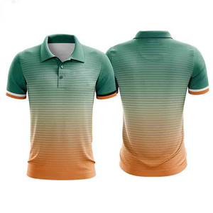 T-shirt polo dégradé OEM à manches courtes, respirant, décontracté, pour homme, avec logo personnalisé - Product Image 3