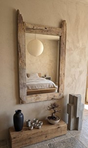 Rustic Wooden Framed <b>Mirror</b> <b>Rectangular</b> Handmade Decorative Wall <b>Mirror</b> for Home Interior Design Bedroom Living Room - Product Image 5