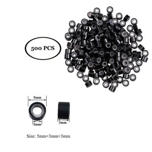 500 Piezas Kit Profesional de Herramientas para Extensiones de Cabello, Alicates Negros para Retirar Anillas de Silicona y Dispositivo de Gancho para Micro Anillas - Product Image 5