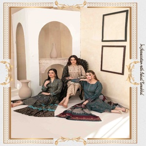 Hermoso traje de lana de 3 piezas Salwar Kameez pakistaní para mujer ropa de fiesta diaria Tawakkal Vol ESITA confeccionado indio - Product Image 5
