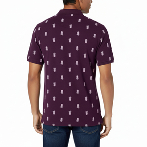 เสื้อกอล์ฟแบบกำหนดเอง โลโก้สั่งทำ ผ้าโพลีเอสเตอร์คอตตอนถักคุณภาพสูง 220 กรัม แห้งเร็ว เสื้อโปโลผู้ชายแบบเรียบ - Product Image 2