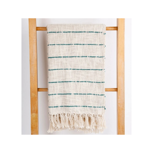 Warm Blankets Striped Cotton Linen <b>Throw</b> Blanket Rectangular Nordic Style With Fringe Edge All Season Home Use Breathable Woven - Product Image 3