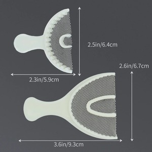 Bandejas desechables para impresiones dentales con rejilla, soporte de dientes de colores, molde para registro manual posterior, anterior y frontal - Product Image 5