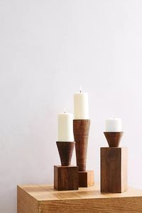 Portavelas de Madera de Lujo para Sala de Estar, Portavelas de Madera para Bodas, Portavelas de Madera de Estilo Nórdico - Product Image 4