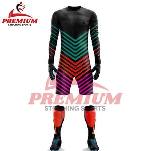 Maillot de football respirant 100 % polyester, personnalisable, multi-designs, pour hommes, maillot de gardien de but à manches courtes - Product Image 5