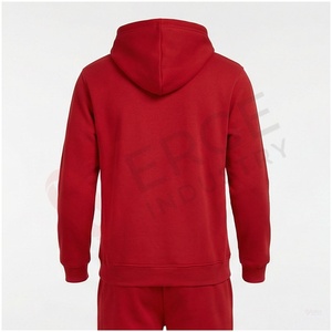 Men's <b>Red</b> <b>Hoodie</b> Full Sleeve Solid Color Casual Breathable Cotton Hooded Sweatshirt Regular Fit Autumn Wear - Product Image 2