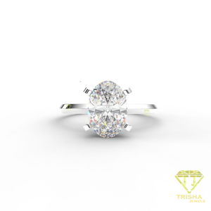 Oval Cut Moissanite Engagement <b>Ring</b> Rose Gold <b>Solitaire</b> <b>Ring</b> For Women Wedding Jewelry - Product Image 5
