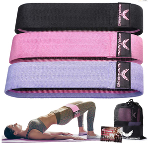 Bandes de Résistance Élastiques Ajustables Personnalisées pour Fitness, Longues Bandes en Tissu pour Entraînement des Fessiers, Accessoires de Fitness - Product Image 2