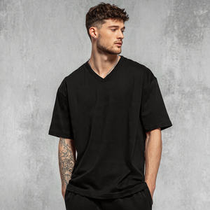 Camisetas de Cuello en V Extra Grandes de Alta Calidad para Hombre, 100% Algodón, Manga Corta, Ligeras, Camiseta de Moda con Cuello en V para Hombre - Product Image 3