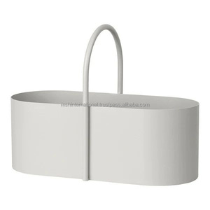 Jardinières en métal New Look pour la décoration de jardin Nouveau Pot de fleur en métal Dernier Pot de jardin Pot galvanisé en deux tons fini - Product Image 1