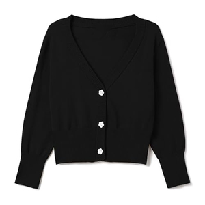 เสื้อคาร์ดิแกนถักสีชมพู แขนยาว คอวี น้ำหนักเบา สำหรับนักเรียนหญิง - Product Image 4