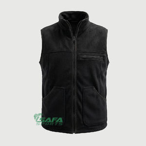 Chaleco de Forro Polar Negro para Mujer, Elegante, Ligero y Cálido, Chaleco de Forro Polar Negro Informal para Mujer, Ropa de Moda para Invierno al Aire Libre - Product Image 1