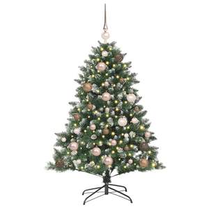 Albero di Natale Artificiale Verde 120 cm con 150 Luci LED Bianco Caldo, Controllo Manuale, Materiale Plastico - Product Image 5