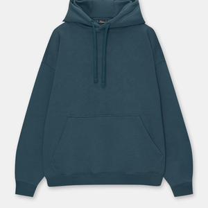 Men's 100% Cotton Fleece Oversized <b>Hoodie</b> <b>Red</b> Thermal Print Pattern Warm Muff Pockets and Laced Neck for Winter - Product Image 2