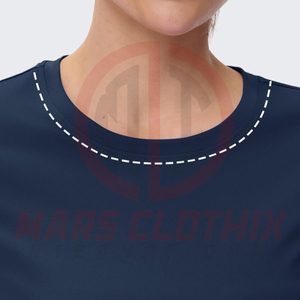 เสื้อยืดออกกำลังกายแขนสั้นผ้าฝ้ายสำหรับผู้หญิง คุณภาพสูง สวมใส่สบาย ระบายอากาศดี ดีไซน์เรียบง่าย เสื้อยืดออกกำลังกายสำหรับผู้หญิง มีจำหน่าย - Product Image 4