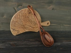 Cuchara para Servir de Madera de Acacia Pulida a Mano HASAN CRAFT, Diseño de Lujo, Utensilio de Cocina Ecológico para Fiestas y Bodas - Product Image 6