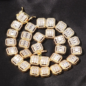 แฟชั่น VVS มอยส์ซาไนต์ 10 มม. ผ่านการทดสอบเพชร VVS มอยส์ซาไนต์ สร้อยคอแบบ Lced Out เงินแท้ 925 มอยส์ซาไนต์ สร้อยข้อมือแบบ Cuban Link - Product Image 5