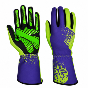 Printed Kart Racing <b>Gloves</b> Full Finger Non Slip Breathable Lightweight Protective Outdoor <b>Driver</b> Grip for Go Kart Sports - Product Image 1