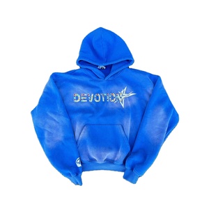 OEM Winter Heavyweight Custom Gemstone Oversized Crop 100% Cotton Breathable French Terry Plain Dyed Custom Logo Printed - Product Image 1